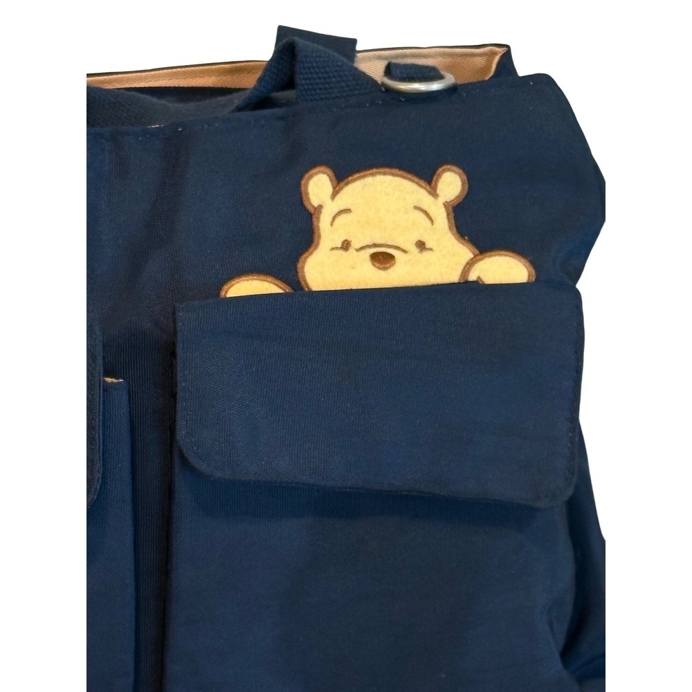 Vintage Disney Winnie the Pooh Diaper Bag Unisex Navy Blue Peek-a-Pooh Tote Bag - Picture 2 of 9